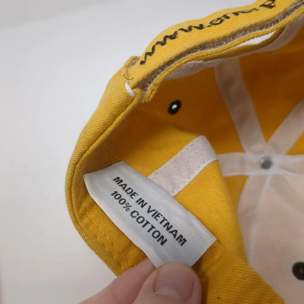 Enerpac Strapback Hat Yellow One Size Adjustable Embroidered 6 Panel